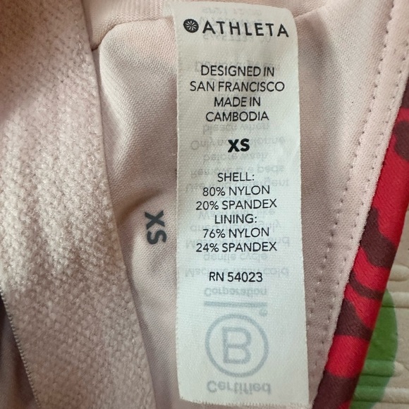 Athleta Vibrant Floral One Piece Swimsuit with Halter Straps EUC, sz XS - Picture 5 of 5